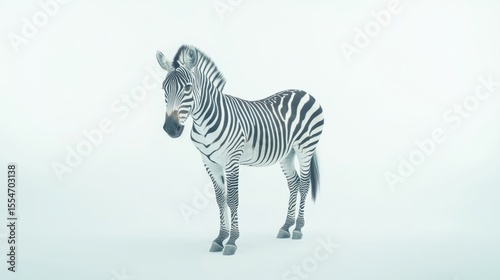 Stripes in Solitude: A Zebra in a Minimalist Setting
