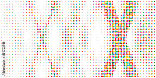 Abstract colorful halftone texture dots pattern. vector	