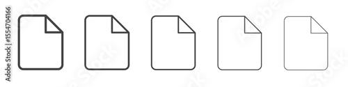 File icon flat simple outline logo