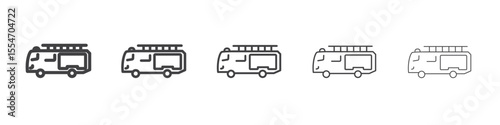 Fire brigade icon flat simple outline logo
