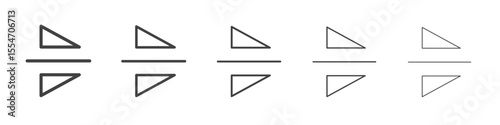 Flip vertically icon flat simple outline logo