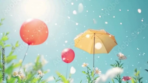 Lightfilled outdoor scene