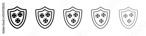 Frost resistant icon flat simple outline logo