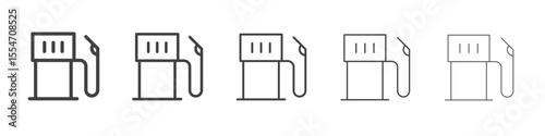Fuel icon flat simple outline logo