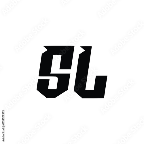 SL monogram logo design letter text name symbol monochrome logotype alphabet character simple logo