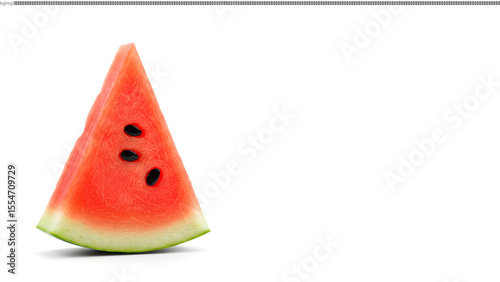 Juicy Watermelon Slice Summer Refreshment, Healthy Snack, Vibrant Red Fruit