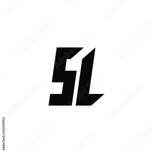 SL monogram logo design letter text name symbol monochrome logotype alphabet character simple logo