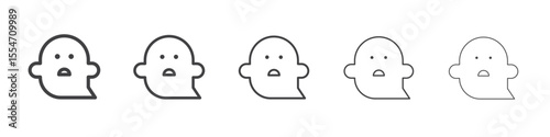 Ghost icon flat simple outline logo
