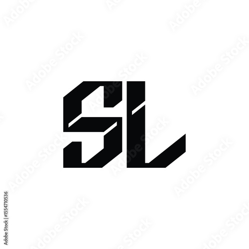 SL monogram logo design letter text name symbol monochrome logotype alphabet character simple logo