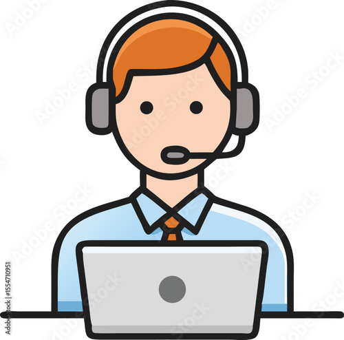 young-man-in-headset-working-in-customer-service--. icon