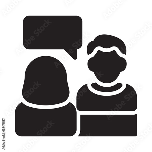 Interview Vector Icon which can easily modify or edit