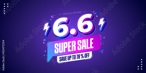 Super sale promo banner with discount offer. Flash sale banner background. Flash sale special offer banner for social media post or website banner