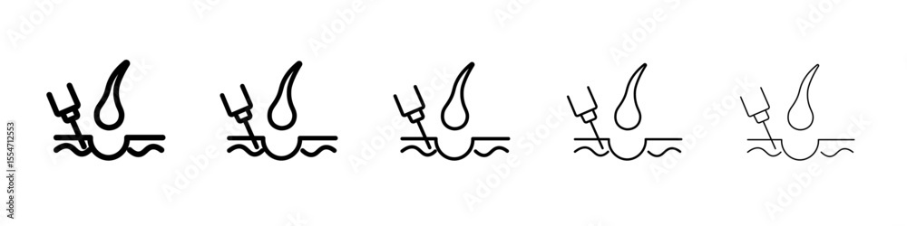 Fototapeta premium hair transplant icon flat simple outline logo