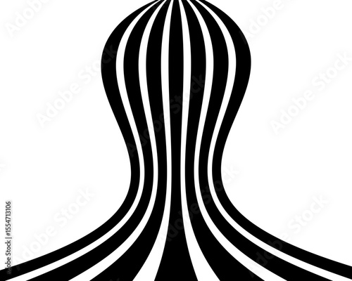 Perspective 3d, geometric line with 3d dimensional effect