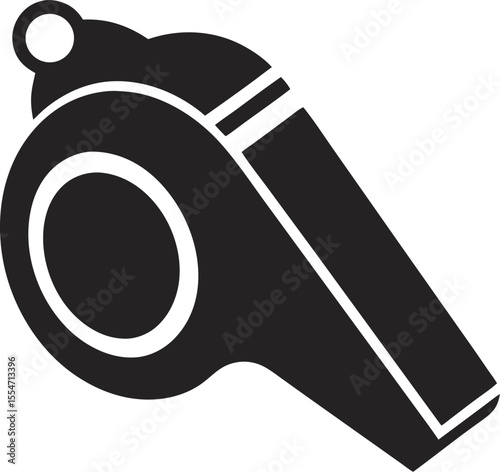 whistle icon line art silhouette vector illustration