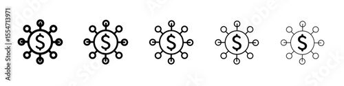hedge fund icon flat simple outline logo