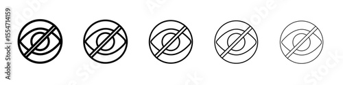 Hide icon flat simple outline logo
