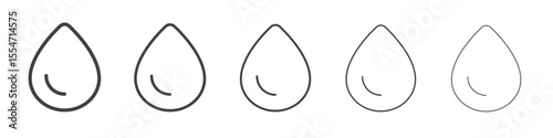 Humidity icon flat simple outline logo