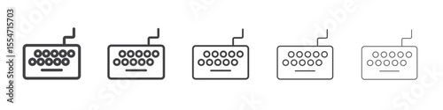 Key icon flat simple outline logo