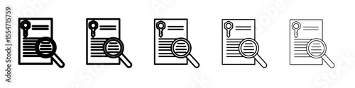 key information icon flat simple outline logo