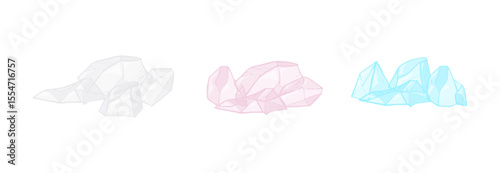 Pink Himalayan, White and Blue Salt Crystals.