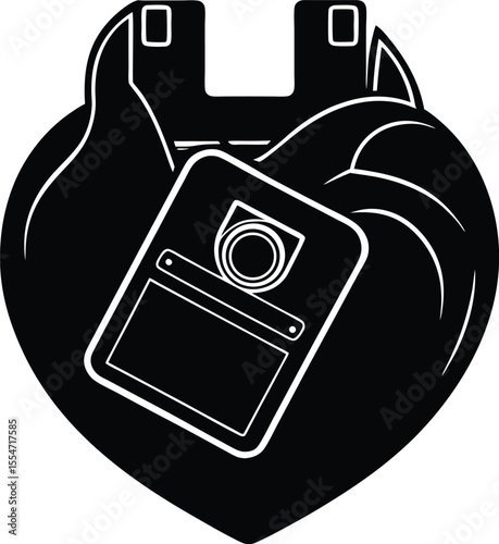 Retro Floppy Disk with Camera