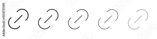 Link icon flat simple outline logo
