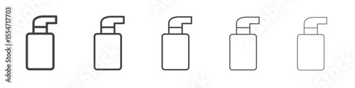 Liquid soap icon flat simple outline logo