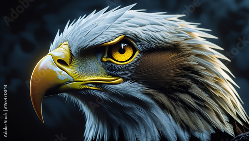 Eagle portrait bird of prey bald eagle wildlife animal nature predator beak eye feathers head detail