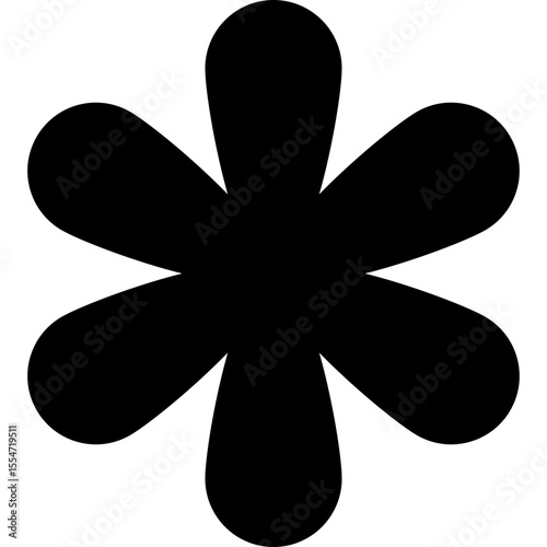 Asterisk Star Icon Vector - Multiply Symbol Special Character Element