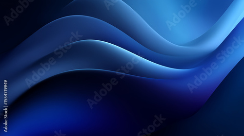 Blue Abstract Waves Background for Male Tech Presentations