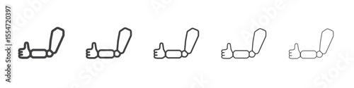 Mechanical hand icon flat simple outline logo