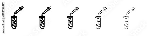 Medical test icon flat simple outline logo