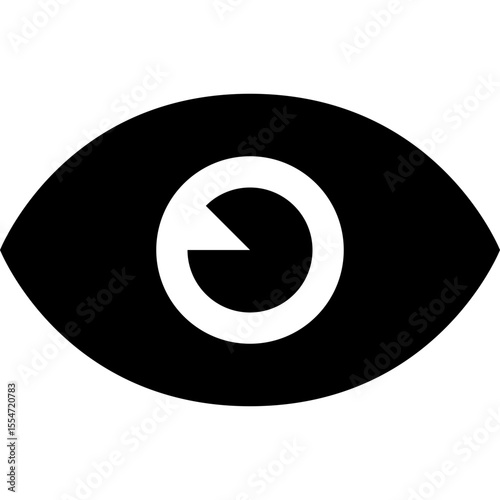 Eye View Visibility Watch Vector Icon