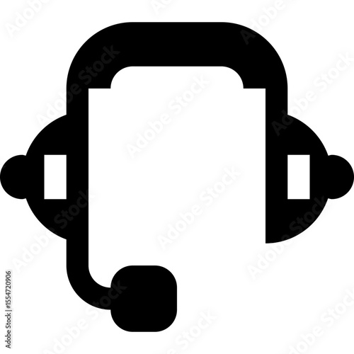 Customer Service Support Headset Vector Icon