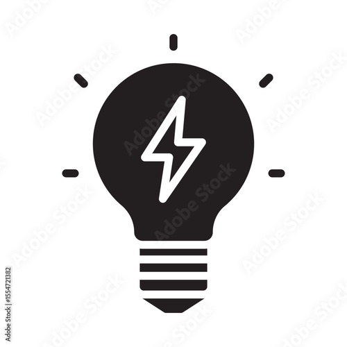 Electric bulb Vector Icon which can easily modify or edit