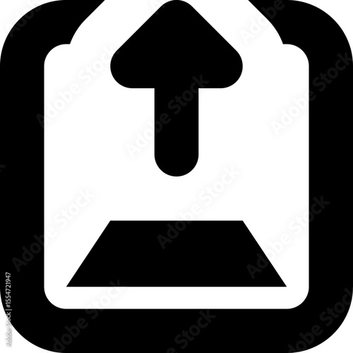 File Upload Document Arrow Icon Vector