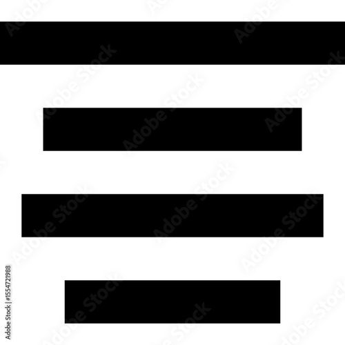 Text Center Align Lines Format Icon Vector