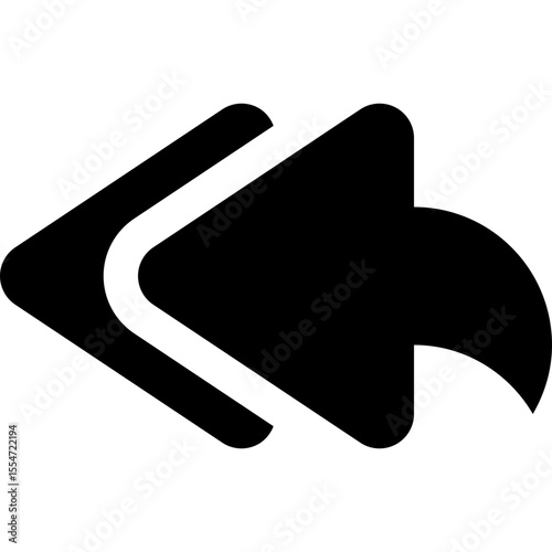 Reply Arrow Icon Vector - Back Response Symbol for Communication Design