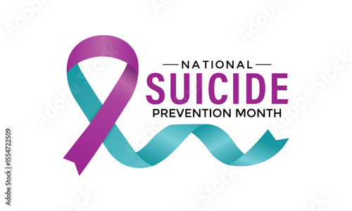 National Suicide Prevention Month vector banner and social media, background design template. Speak Up, Save Lives, Break the Silence. This month reminds us of the importance of mental health , stress