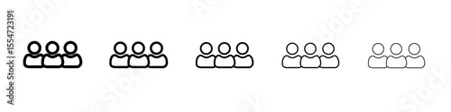 people icon flat simple outline logo