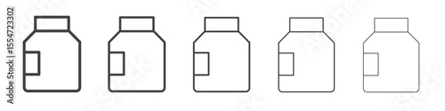 Pesticide icon flat simple outline logo