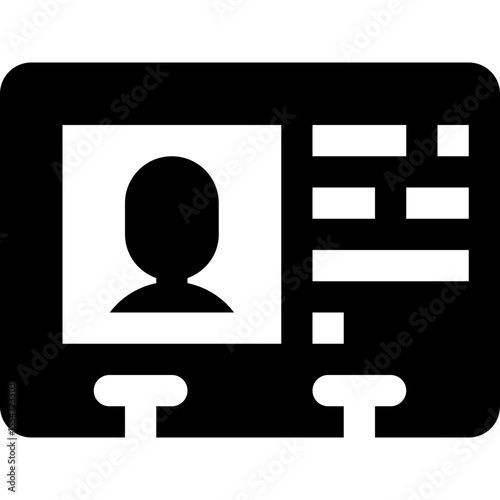 ID Card Identity Badge Profile Vector Icon