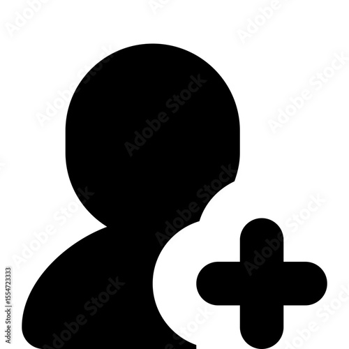 Add User Person Plus Contact Vector Icon