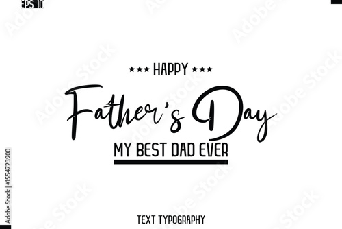 Happy Father's Day Stylish Cursive Typography Text