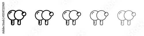 Ping pong icon flat simple outline logo