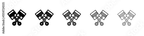piston icon flat simple outline logo