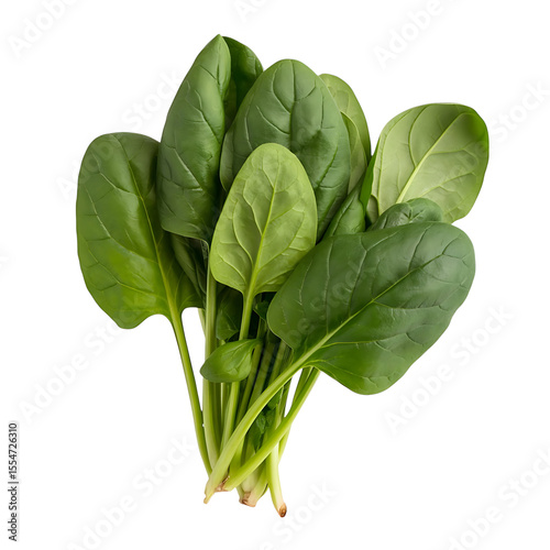 A High-Resolution Photograph of Fresh Spinach Vibrant Green Leaves, Healthy Eating