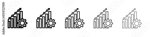 Productivity icon flat simple outline logo
