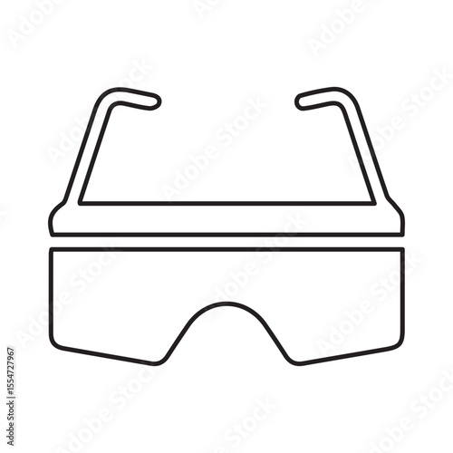 3d Glasses line Icon